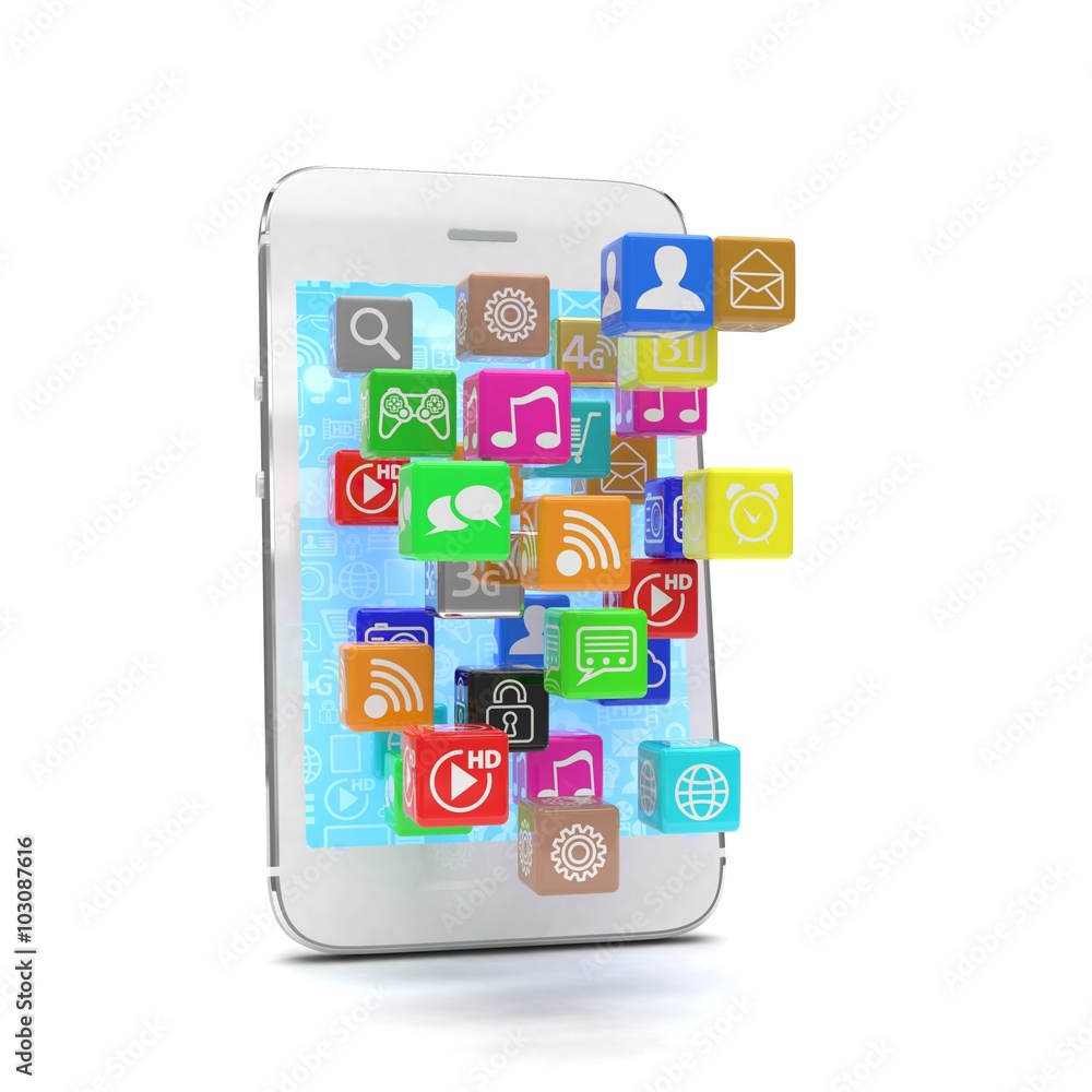 icon app fall in smart phone icon app fall in smart phone