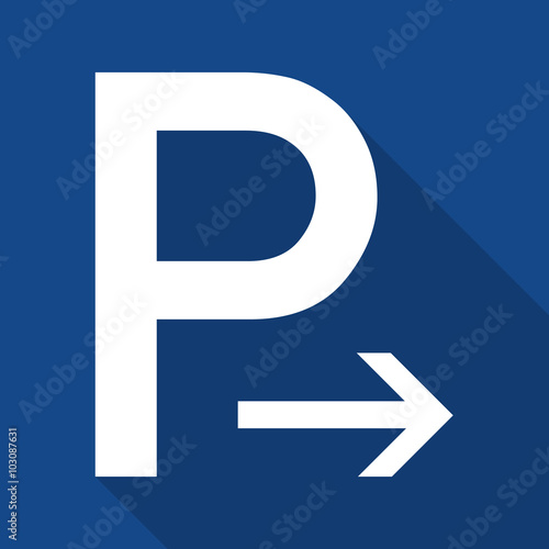 Parkplatz (Ende) | Zeichen | flach