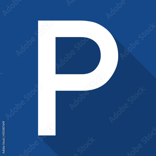 Parkplatz | Zeichen | flach