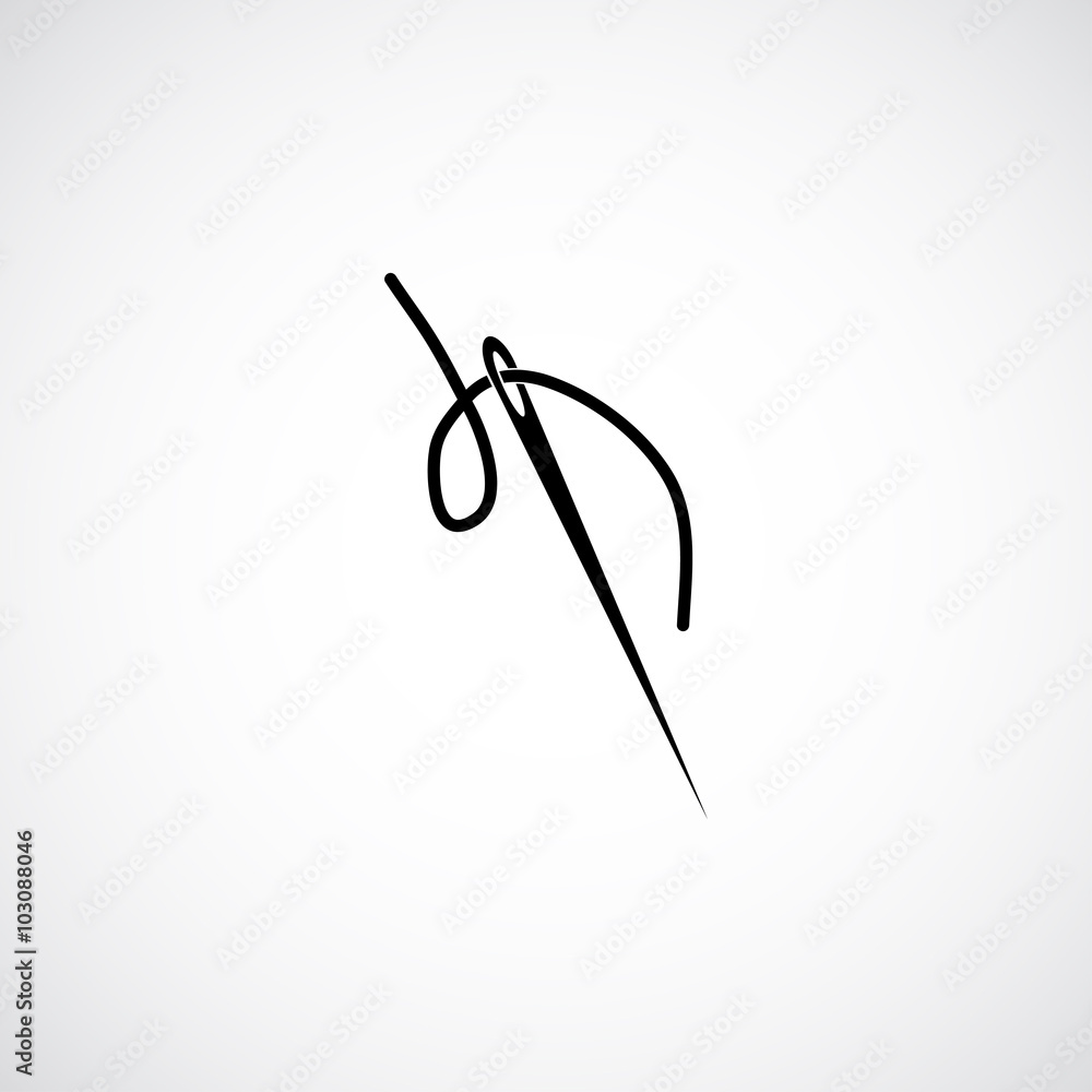 Needle and thread icon Needle and thread icon