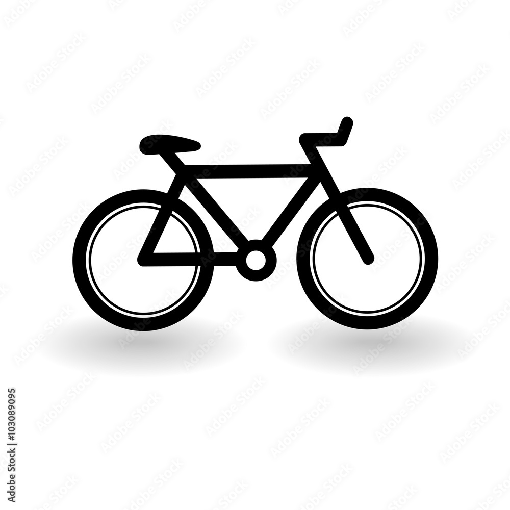 bicycle icon isolated on white bicycle icon isolated on white