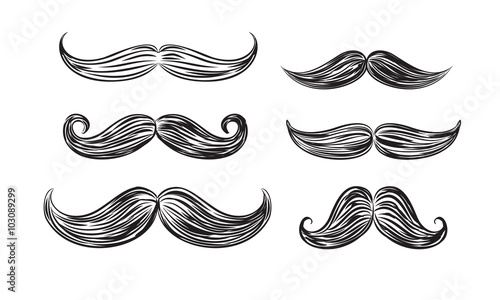 black mustache icons
