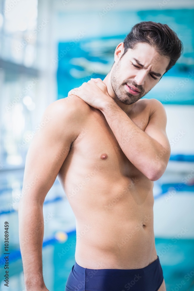 Obraz premium Handsome man with shoulder ache