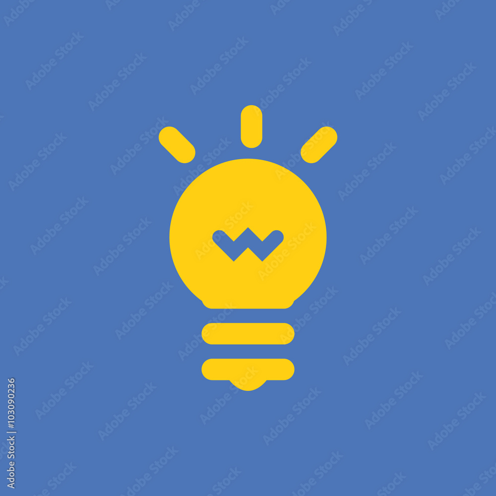 Obraz premium Bulb Flat Vector Icon