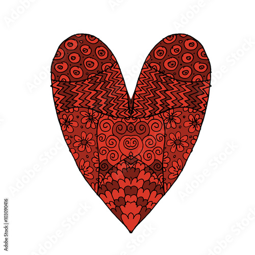 Love, valentine heart, sketch for your design