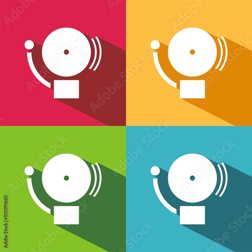 Icono de alarma. Señal sonora de emergencia. Ilustración vectorial