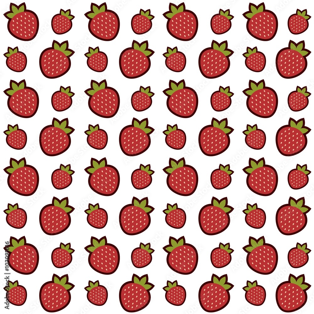 Pattern with strawberries Pattern with strawberries