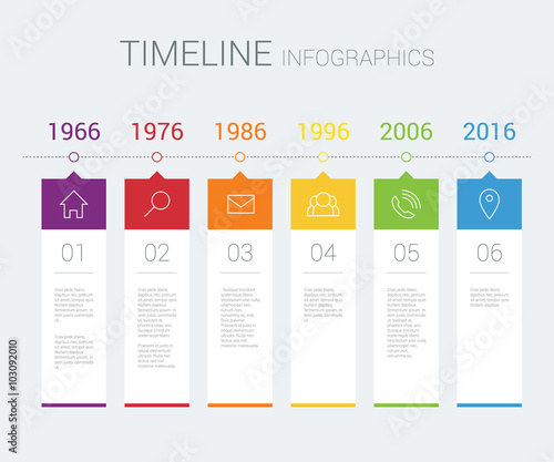 Vector timeline infographic