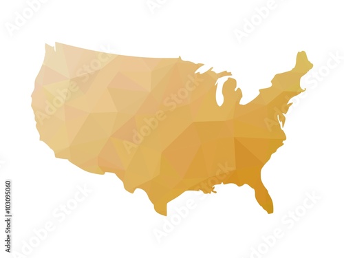 Low poly map of USA