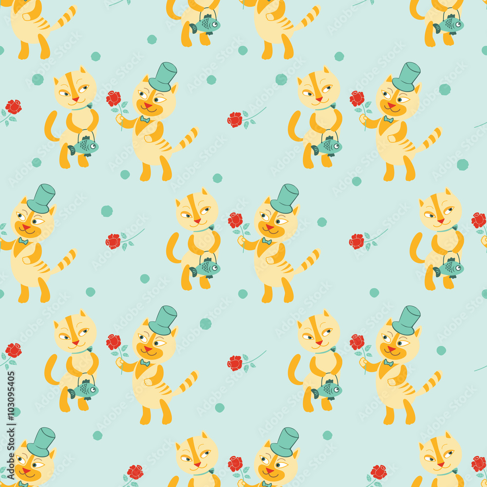 Fun seamless background pattern - You can use it for filling any contours Fun seamless background pattern - You can use it for filling any contours