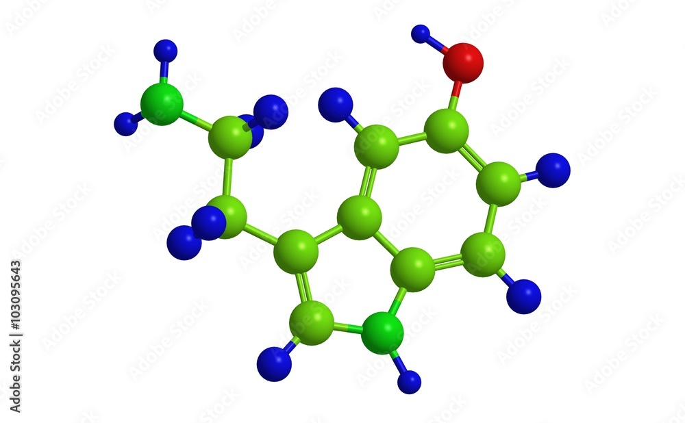 Serotonin - molecular structure Serotonin - molecular structure