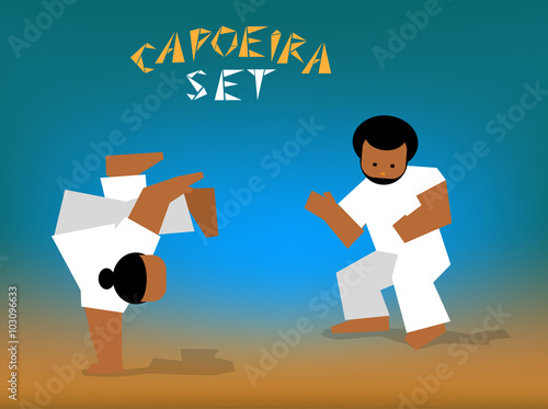vector capoeira set