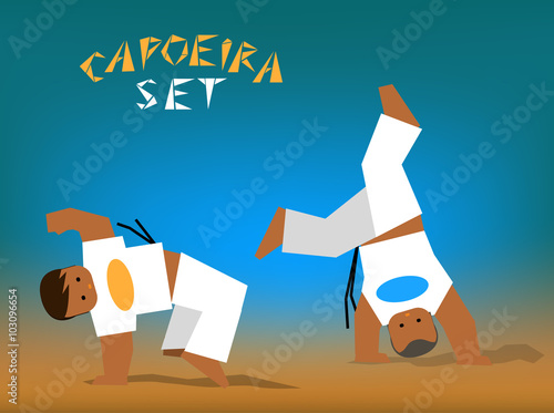 vector capoeira set