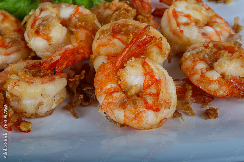 Grilled shrimps with garlic Grilled shrimps with garlic