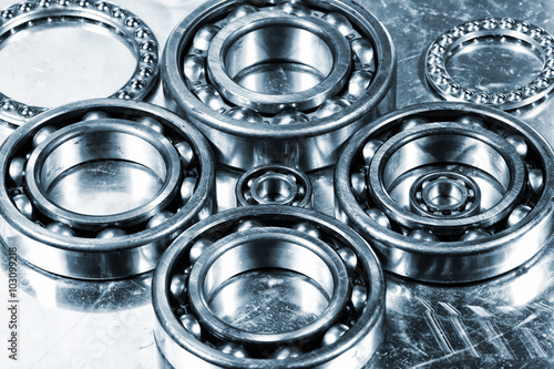 aerospace parts, ball-bearings in titanium and steel against aluminum
