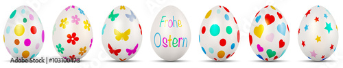 Bunte Ostereier - Frohe Ostern