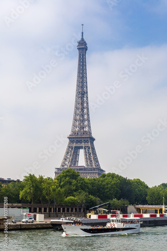 Seine in Paris and Eiffel tower