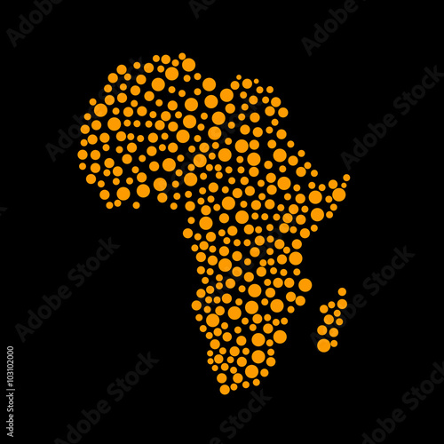 Abstract Africa map