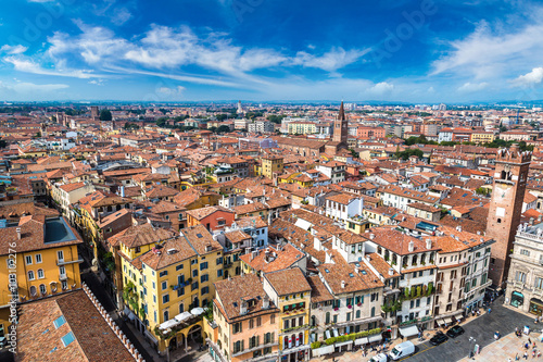 Aerial view of Verona  Italy
