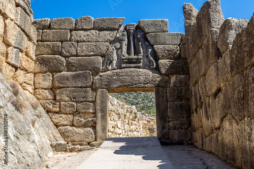 Lion Gate in Mycenae  Greece