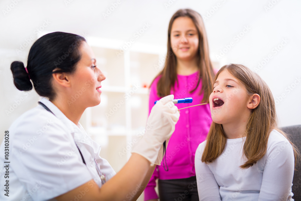 Female doctor and patient teenagers.Medical examination. Female doctor and patient teenagers.Medical examination.