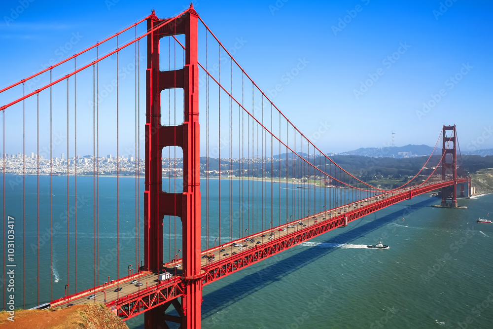 Fototapeta premium Most Golden Gate, San Francisco, Kalifornia, USA.