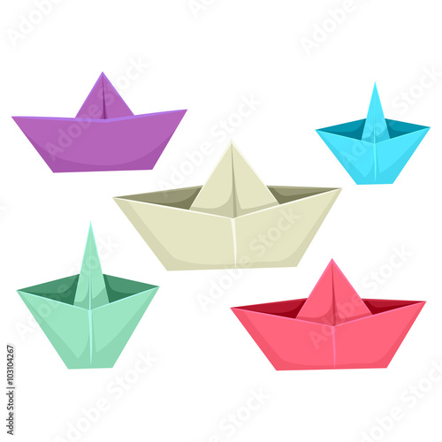 Illustration of Paper Boats