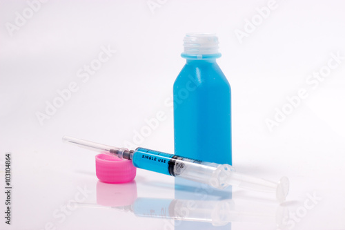 medical alcohol and syringe