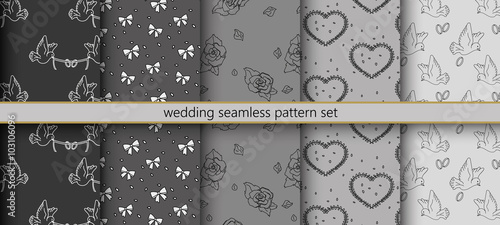 wedding pattern set - vector