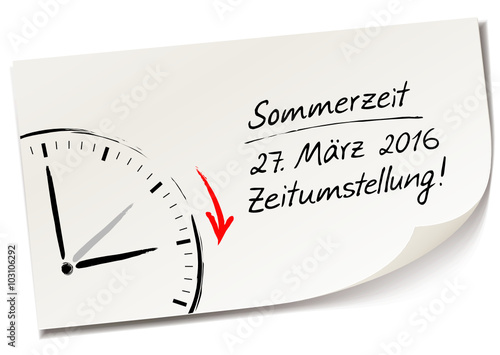 Memo - Zeitumstellung Sommerzeit 2016