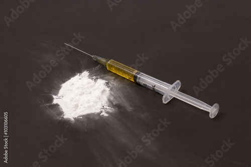 syringe and drug