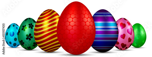 Glänzende Ostereier