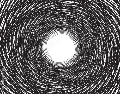 spiral whirl abstract background black and white