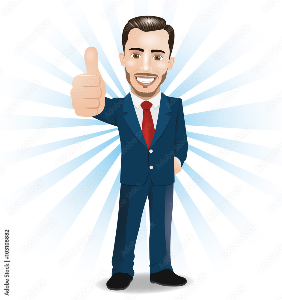 Businessman Showing Thumbs Up Sign Businessman Showing Thumbs Up Sign