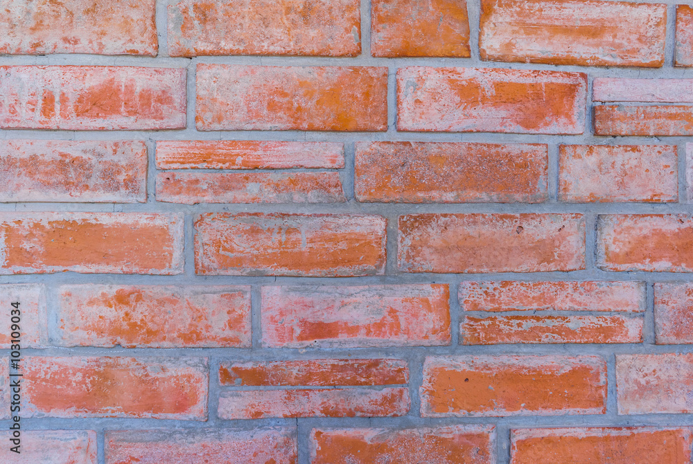Fototapeta premium old orange brick wall , background