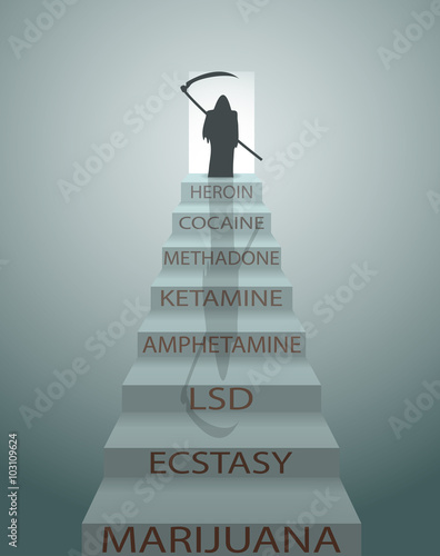 Poster warning drug.Vector illustration.