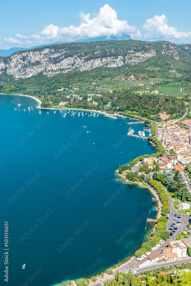 Beautiful coast of the lake Garda in Italy - Destination for vacation