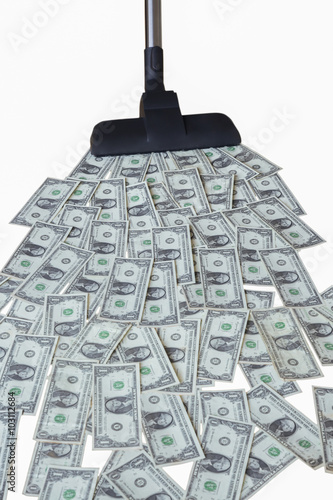 Vacuum cleaner and dollar notes