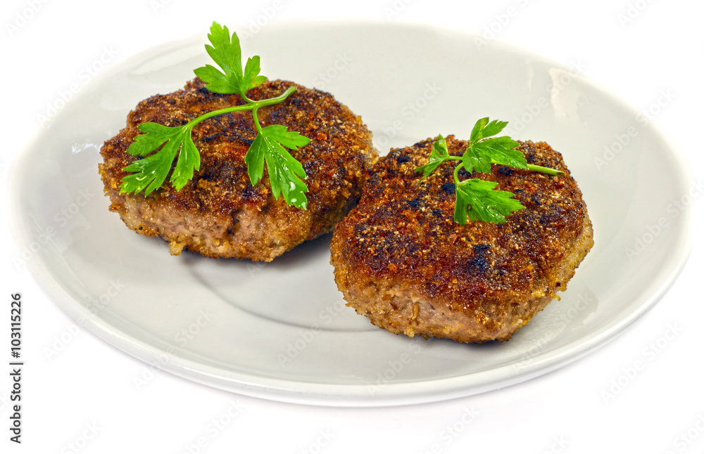 Isolated cutlet Isolated cutlet