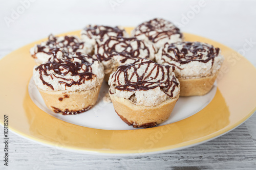 Wallpaper Mural Homemade Cupcake Vanilla Cream ant Chocolate Topping Torontodigital.ca