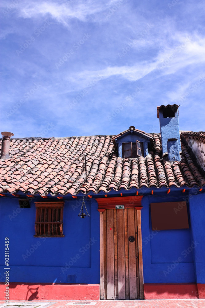Naklejka premium Spanish colonial house. Colombia
