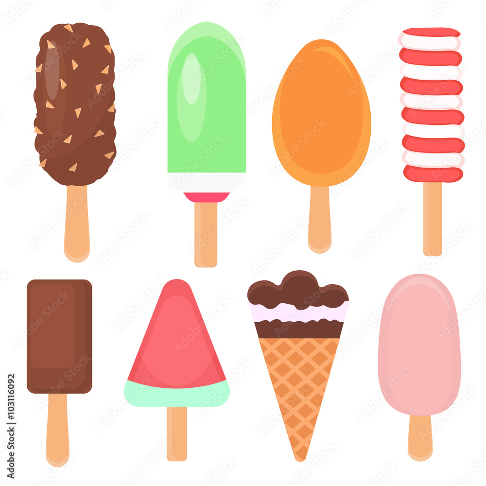 Different kinds of ice cream