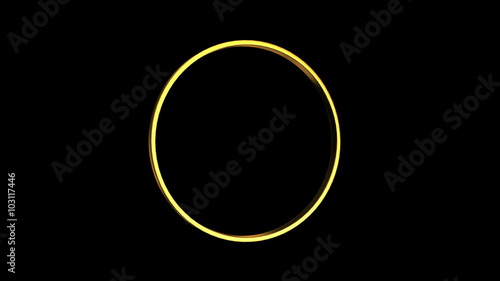 3d render of golden ring isolated background with alpha