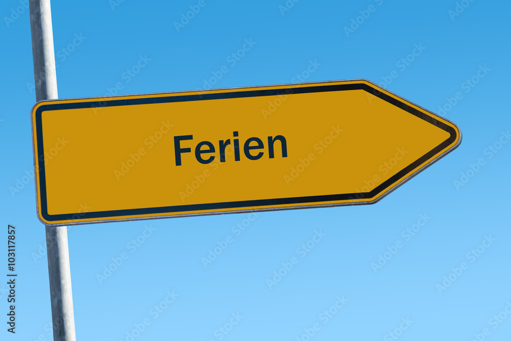 Fototapeta premium Schild 65 - Ferien