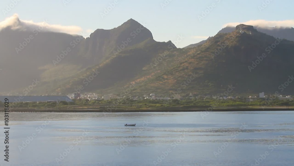 Massif on sea coast. Port Louis, Mauritius Massif on sea coast. Port Louis, Mauritius