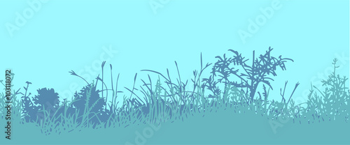 Grass. Horizontal seamless pattern 