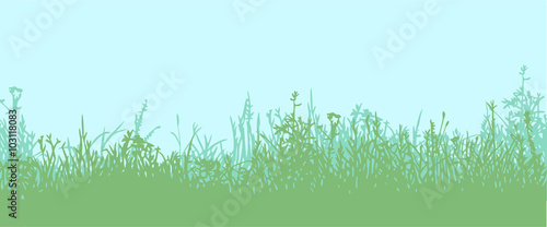 Grass. Horizontal seamless pattern 
