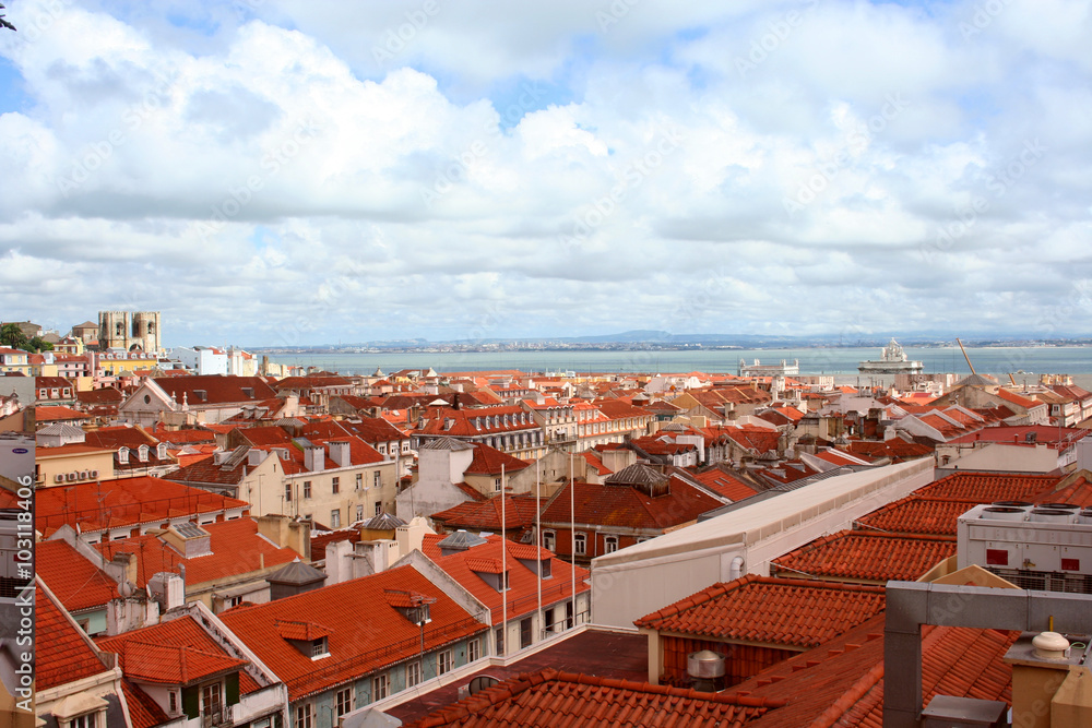 Stunning view on Lisbon city, Portugal
