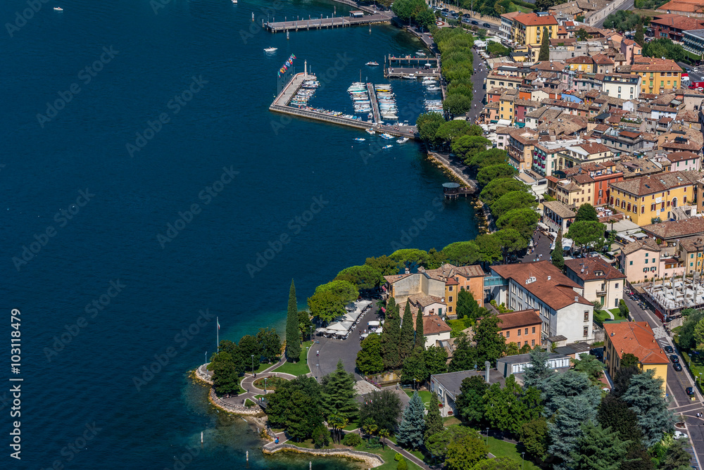 Beautiful harbour city garda of the lake Garda in Italy - Destination for vacation
