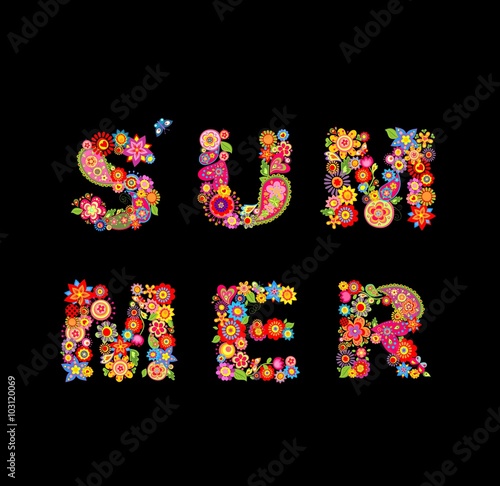 Summer flowers. Fashion print